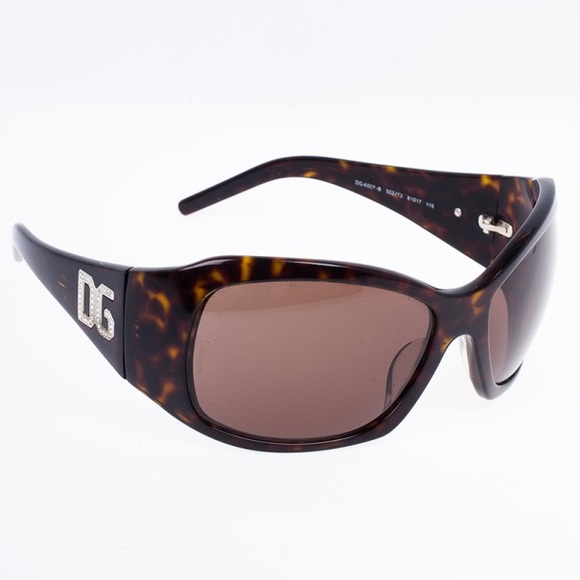 Dolce and Gabbana $345 Y2K DG Strass Tortoise Frame Sunglasses 🕶️ - Picture 1 of 7